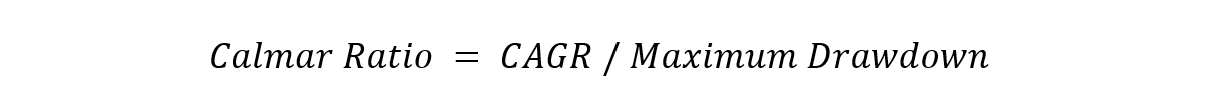 Calmar Ratio Formula Calmar Ratio Formula