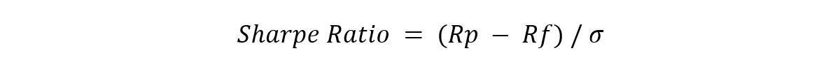formula of Sharpe ratio formula of Sharpe ratio