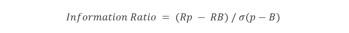 Information Ratio Formula Information Ratio Formula