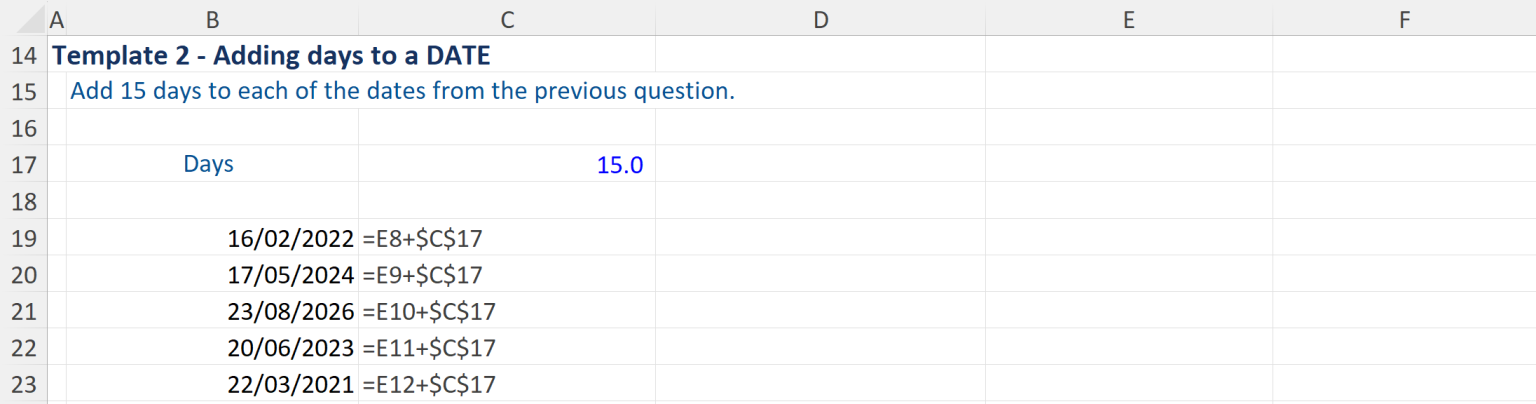 DATE Function - Excel Examples - Free Practise Sheet