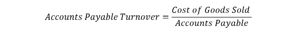 Accounts Payable Turnover Ratio Formula Accounts Payable Turnover Ratio Formula