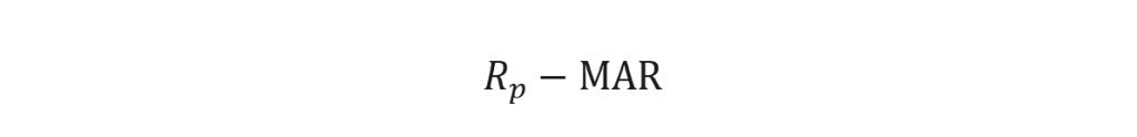 downside deviation for each period